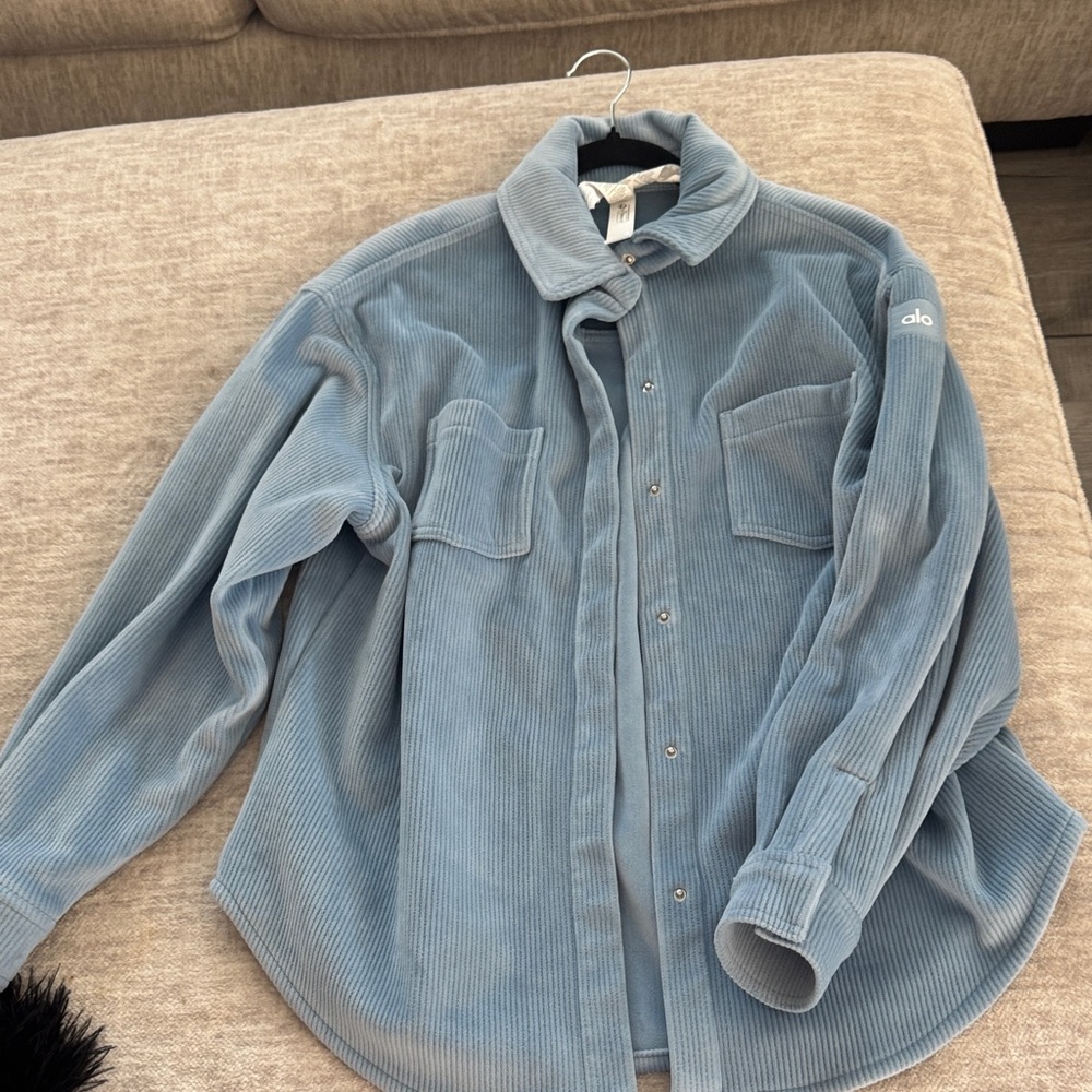 ALO Yoga Blue Corduroy Jacket